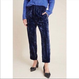 Anthropologie Tina Jo Velvet Ankle Pants NWT